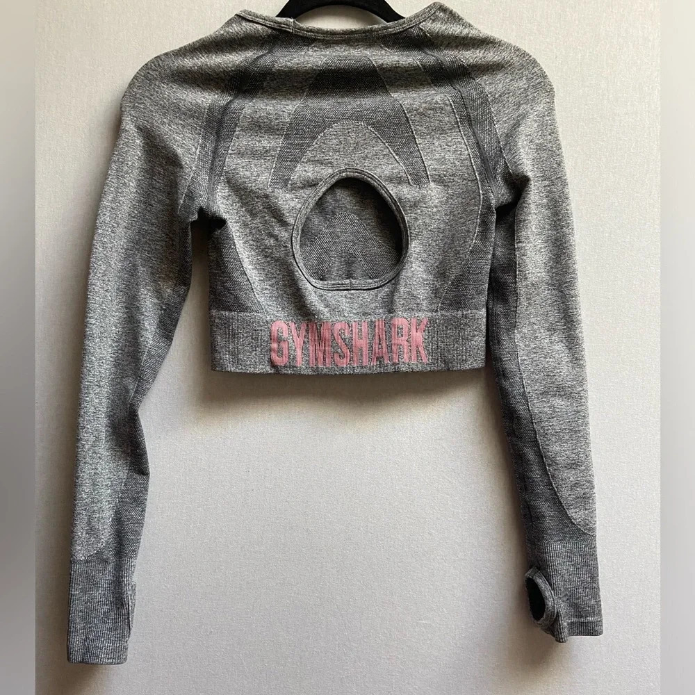 Gymshark Flex long Sleeve Seamless Crop Top 15” PTP (XS) - Picture 2 of 9